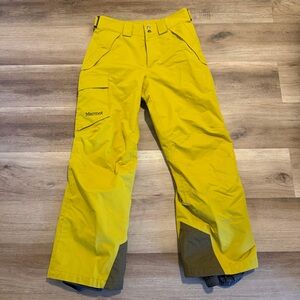 MARMOT SPIRE Shell Ski Snow Pants Men’s  Size Small 
S/P  Golden Yellow